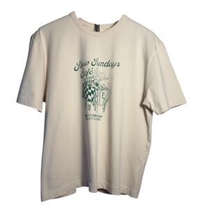 NWT P&CO "Slow Sundays Cafe" Graphic T-Shirt Womens